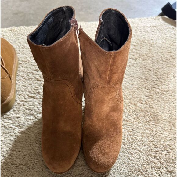 Sundance womens chestnut booties - size 38 Made in Italy - Picture 1 of 5